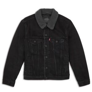 Levi’s Sherpa Trucker Black Jacket Size M